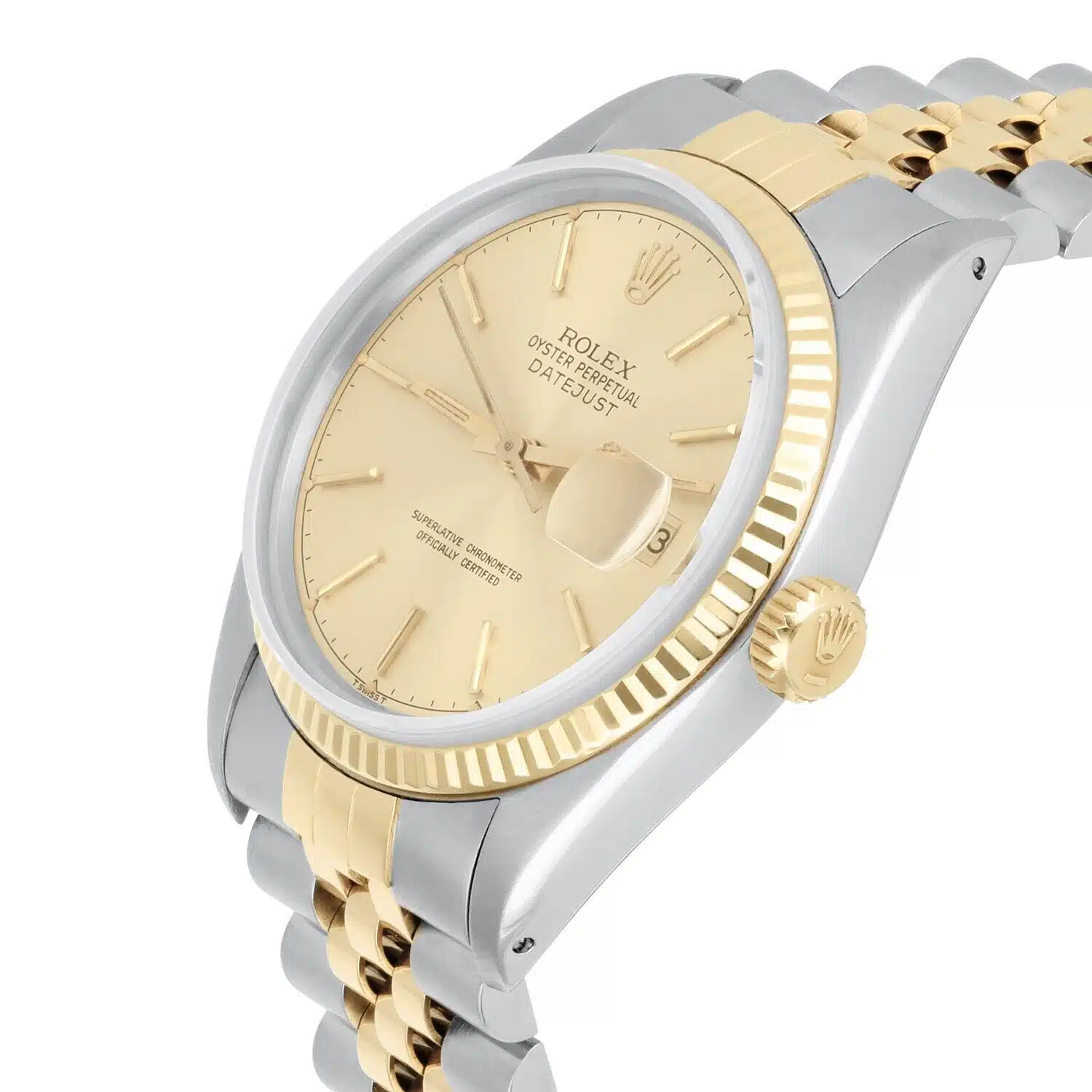 Rolex Datejust 36mm Two Tone Champagne Dial Jubilee Band 16013 Circa 1979 B/P – image 3
