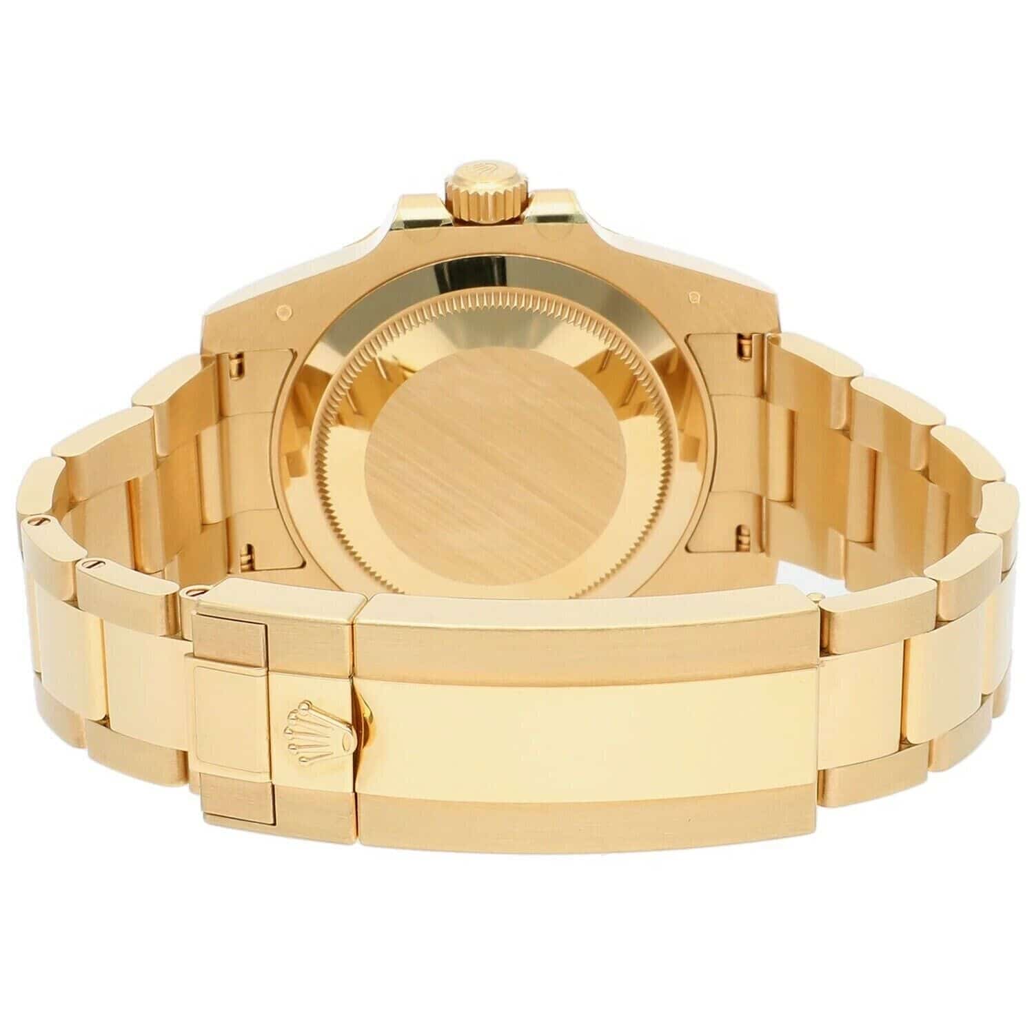 Rolex Submariner Date Ceramic Bezel Yellow Gold Black 116618LN Men's Watch