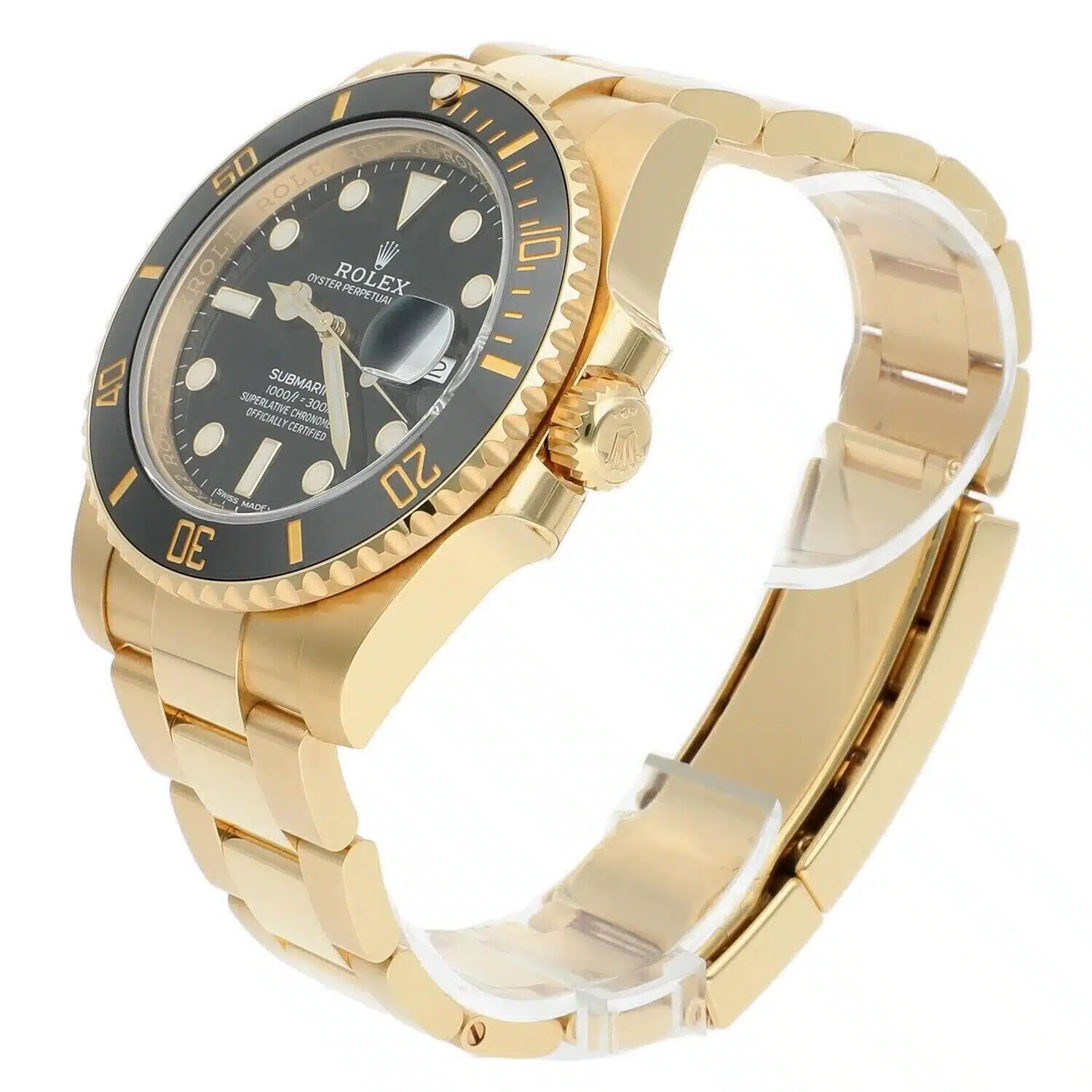 Rolex Submariner Date Ceramic Bezel Yellow Gold Black 116618LN Men's Watch – image 5