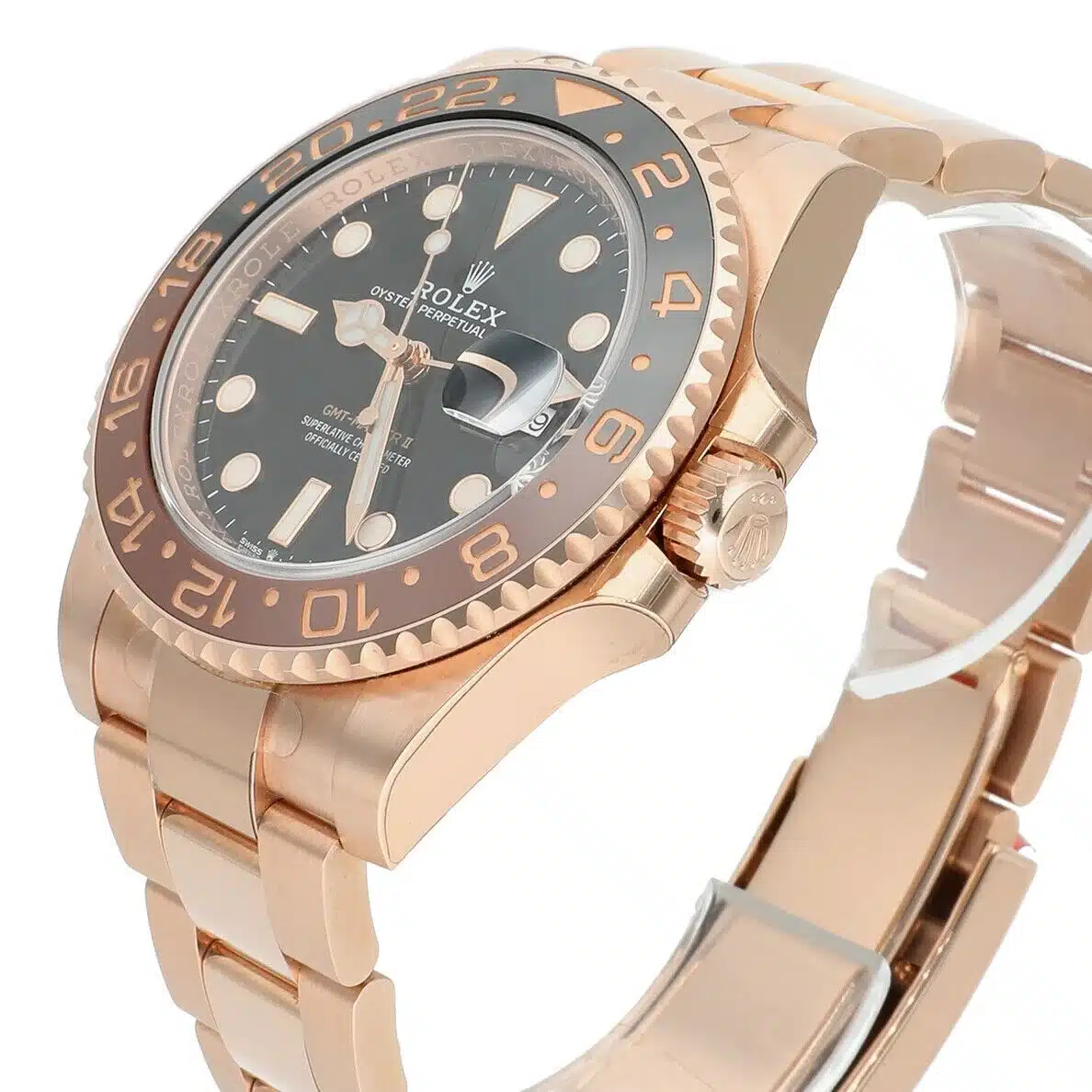 Rolex GMT-Master II 40mm 126715 Rose Gold Box/Papers Factory Stickers – image 4