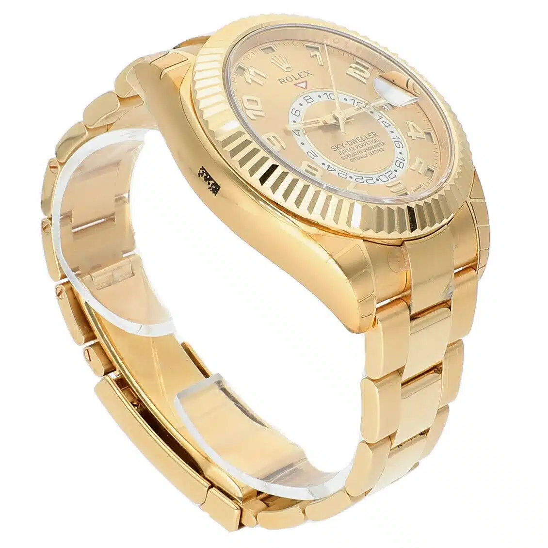 Rolex Sky-Dweller 42mm Yellow Gold Watch Oyster Bracelet Factory Stickers 326938 – image 4