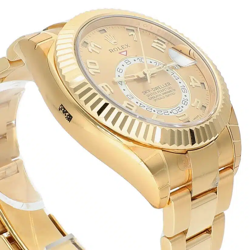 Rolex Sky-Dweller 42mm Yellow Gold Watch Oyster Bracelet Factory Stickers 326938 – image 5