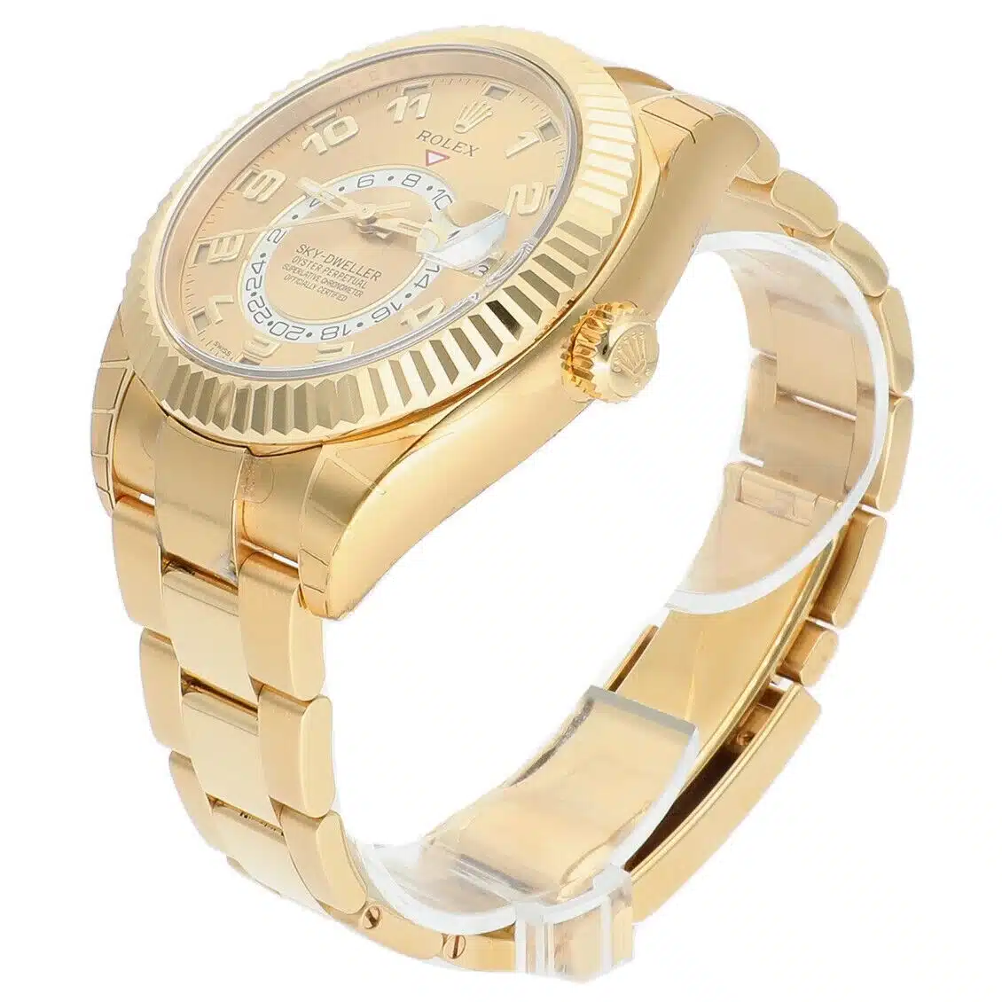 Rolex Sky-Dweller 42mm Yellow Gold Watch Oyster Bracelet Factory Stickers 326938 – image 3