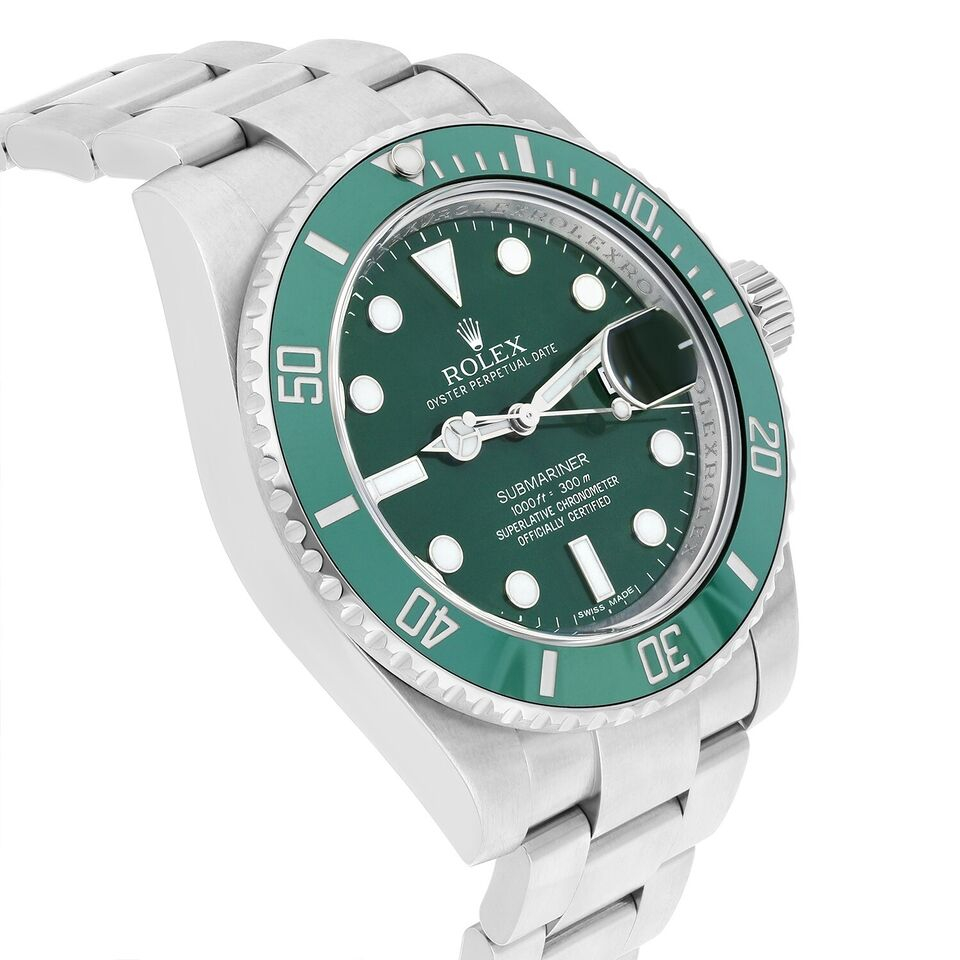 Rolex Submariner Date 40mm HULK Steel Green Ceramic Bezel-Green Dial 116610LV - 2018