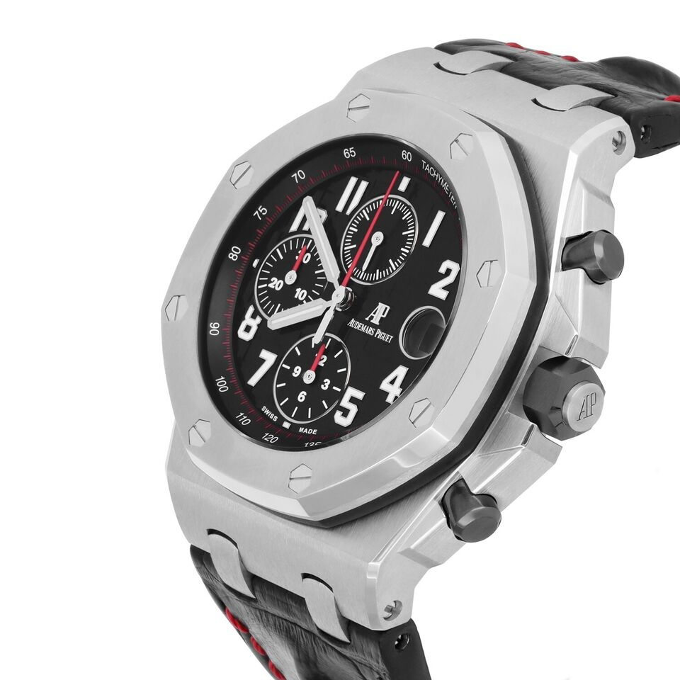 Audemars Piguet Royal Oak Offshore Chronograph Vampire Black Red 42mm 26470ST.OO.A101CR.01 Watch MINT
