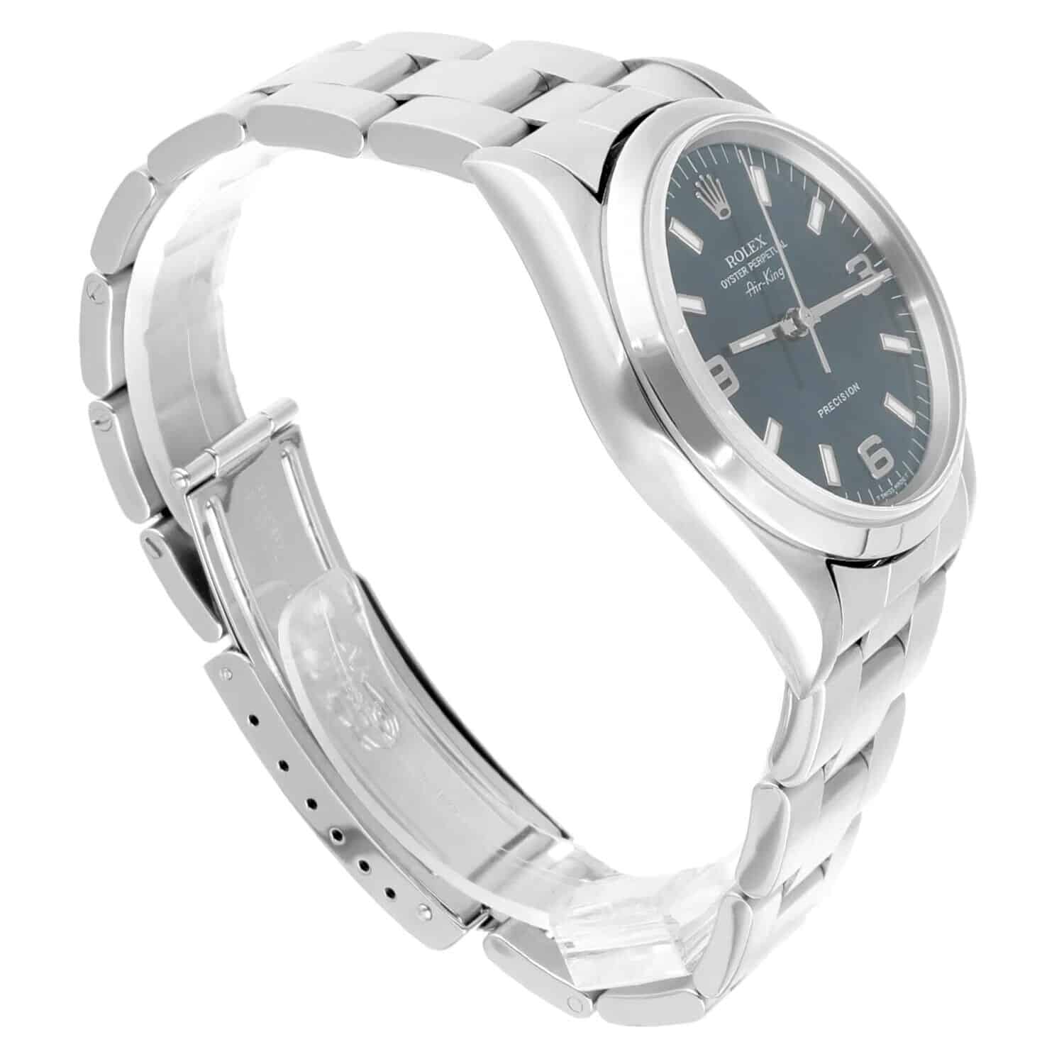 Rolex Air King 14000 34mm Blue Stainless Steel Oyster Watch