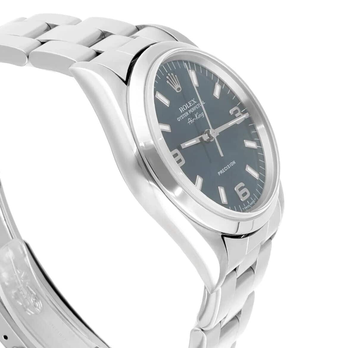 Rolex Air King 14000 34mm Blue Stainless Steel Oyster Watch
