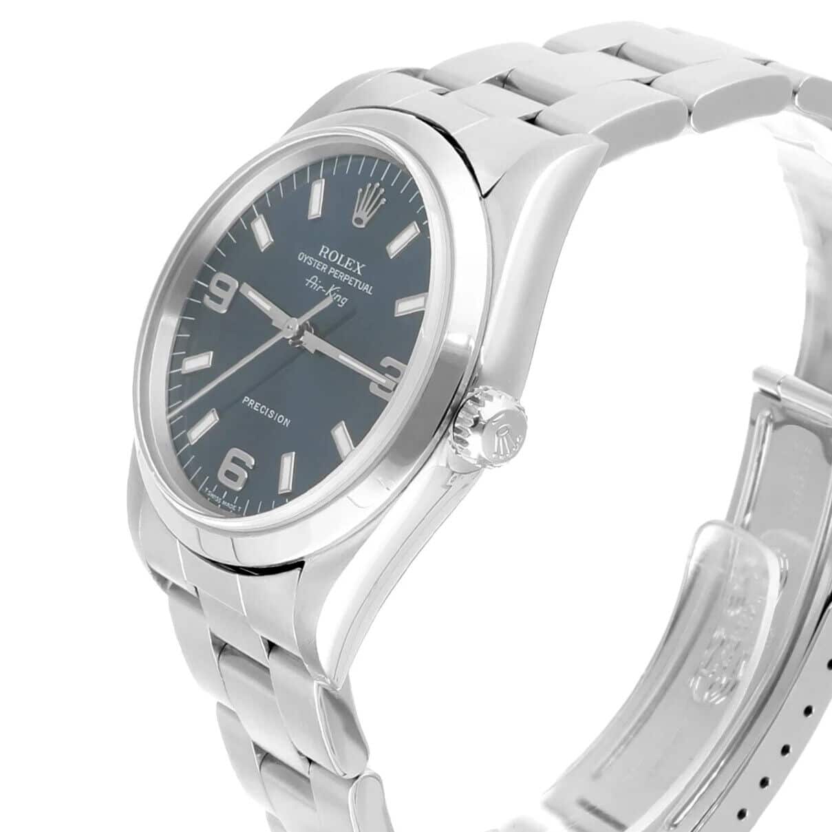 Rolex Air King 14000 34mm Blue Stainless Steel Oyster Watch