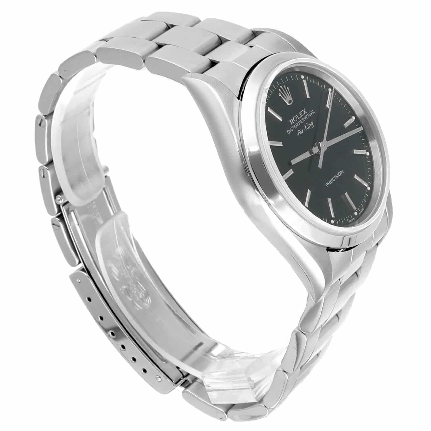 Rolex Oyster Perpetual Air-King 34mm Black Stainless Steel Oyster Watch 14000