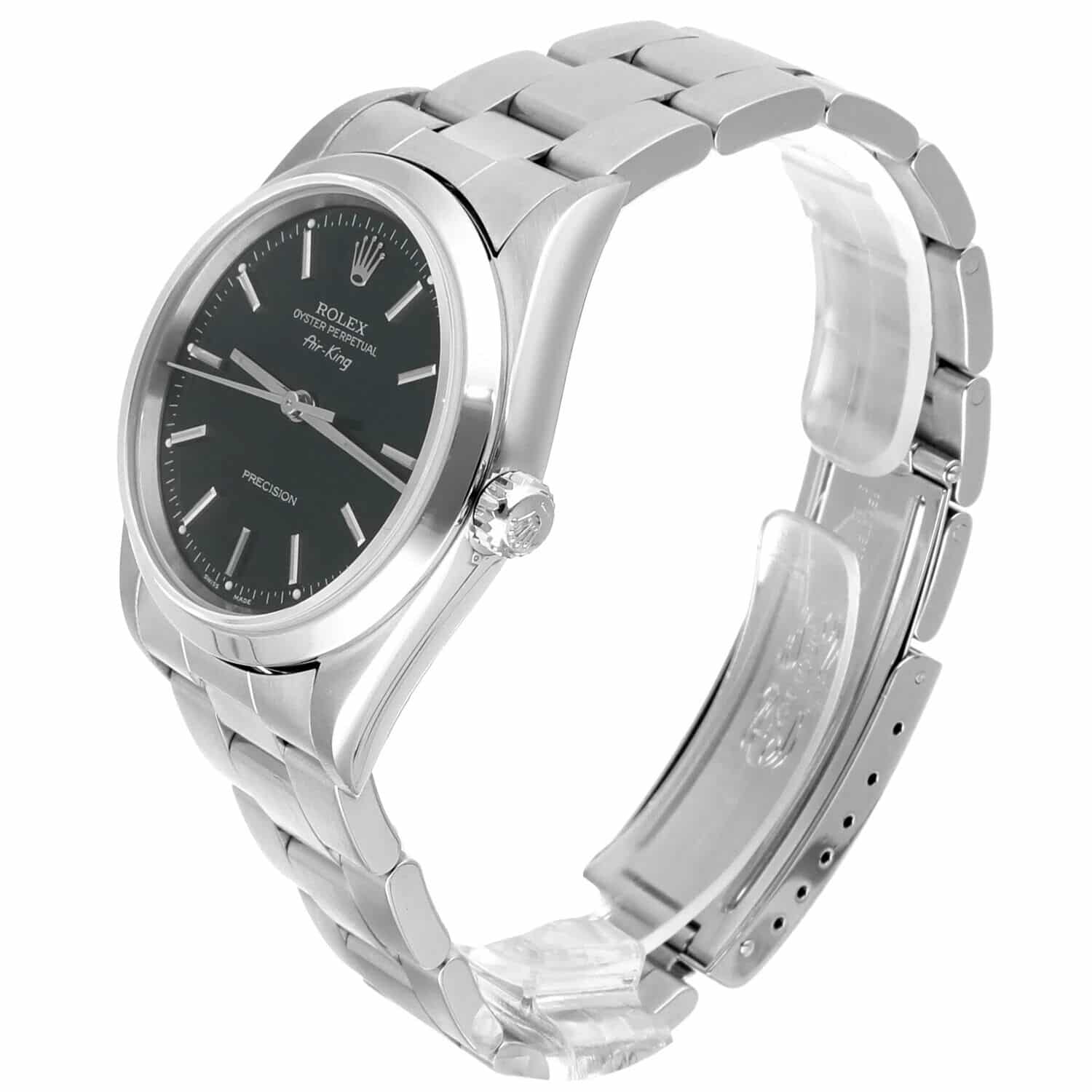 Rolex Oyster Perpetual Air-King 34mm Black Stainless Steel Oyster Watch 14000