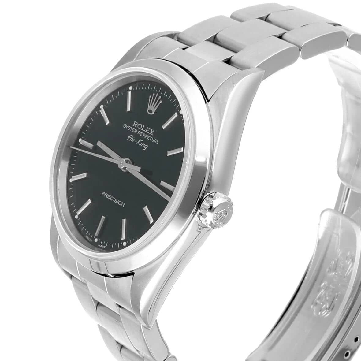 Rolex Oyster Perpetual Air-King 34mm Black Stainless Steel Oyster Watch 14000