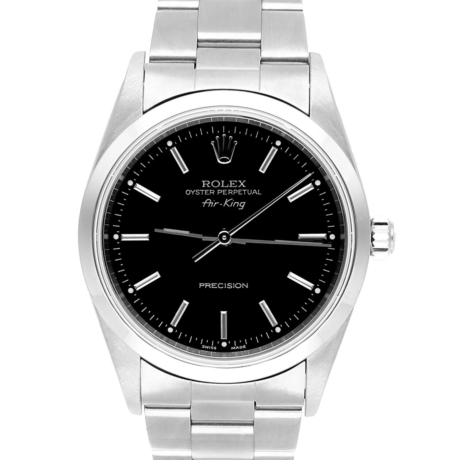Rolex Oyster Perpetual Air-King 34mm Black Stainless Steel Oyster Watch 14000