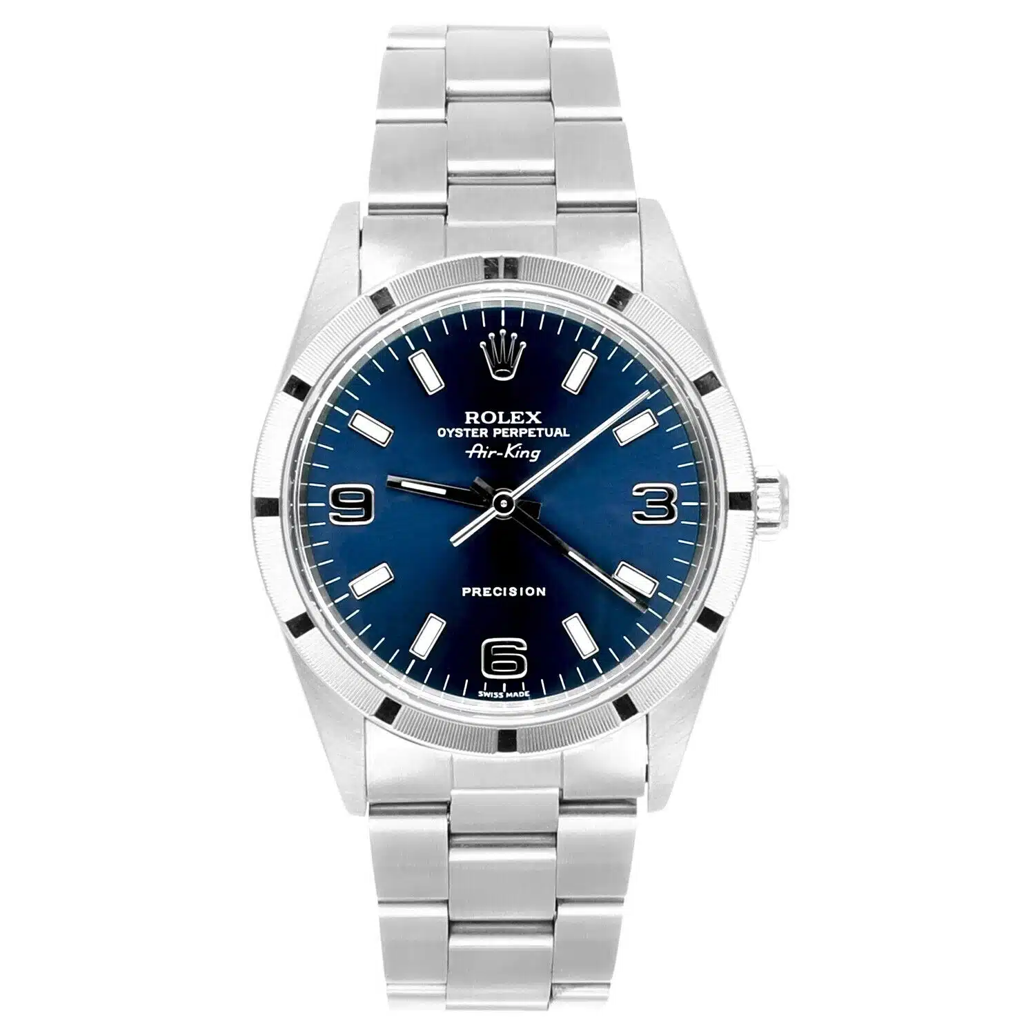 Rolex Air King 34mm 14010 Blue Stainless Steel Oyster Watch – image 2