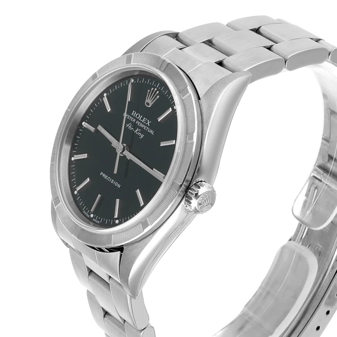 Rolex Oyster Perpetual Air-King 34mm Black Stainless Steel Oyster Watch 14010