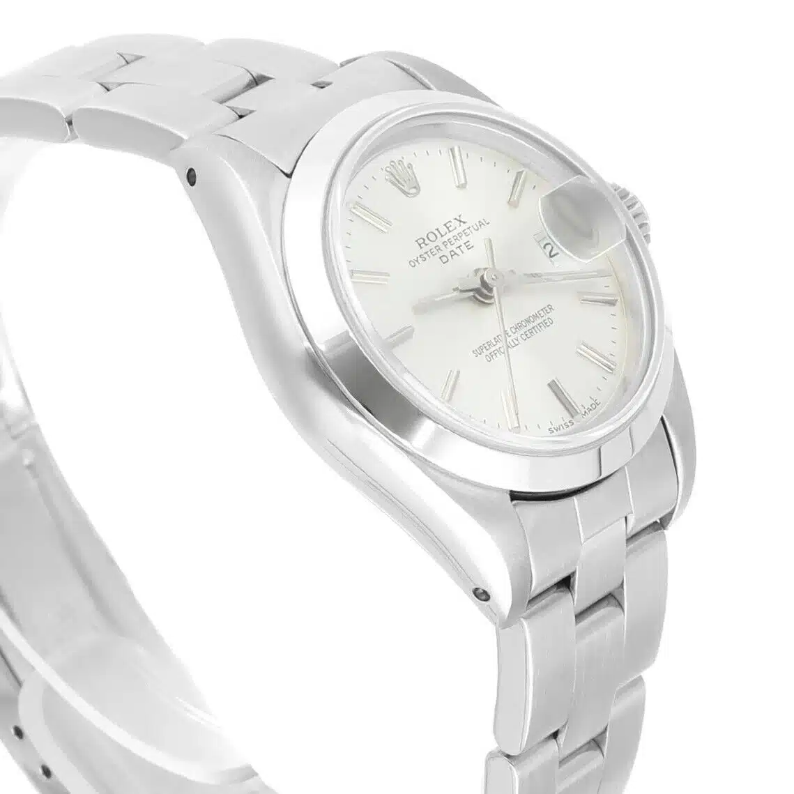 Rolex Date 69160 Silver Dial Oyster Bracelet Stainless Steel Ladies Watch – image 6