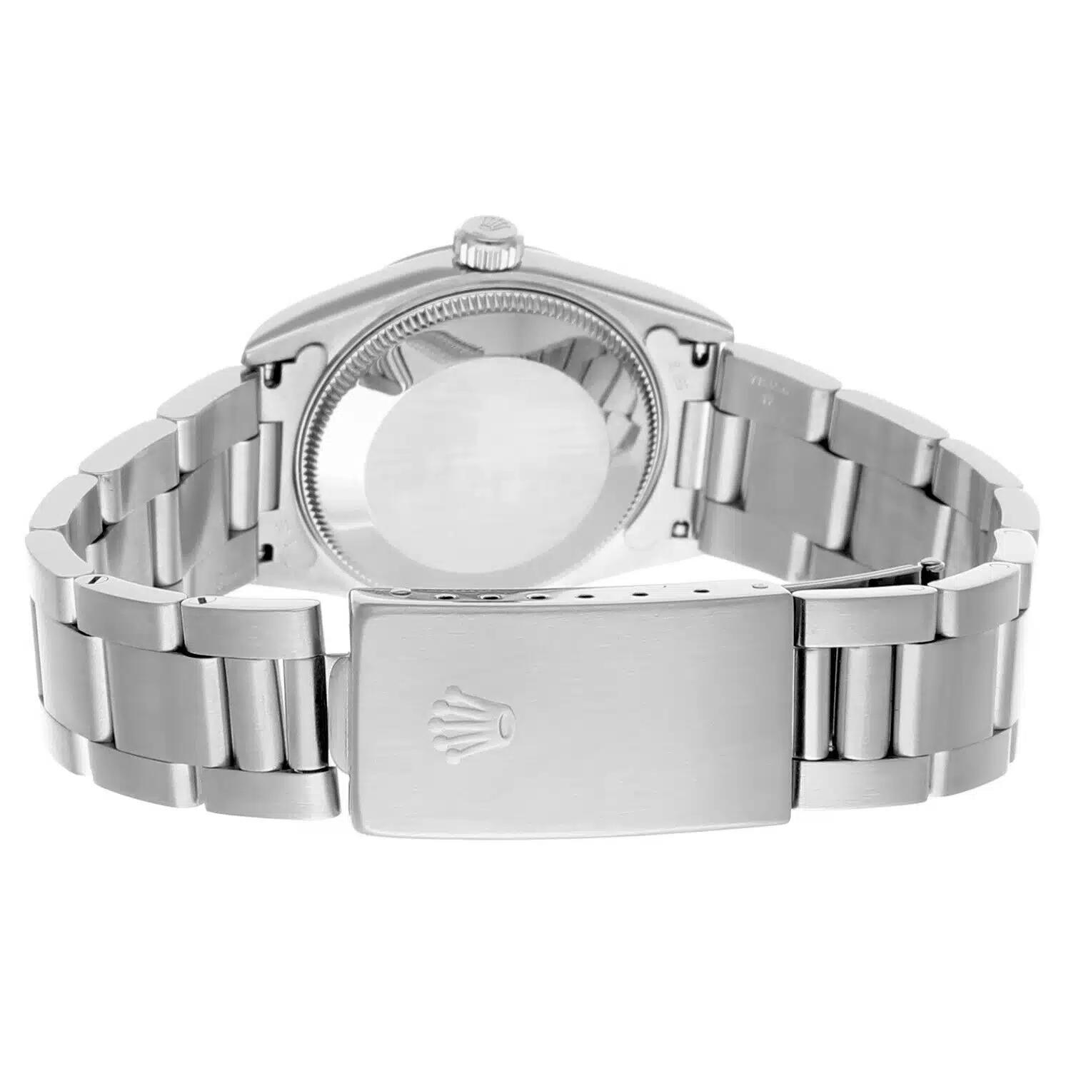 Rolex Oyster Perpetual 77080 Midsize Salmon Dial Steel Ladies Watch – image 8