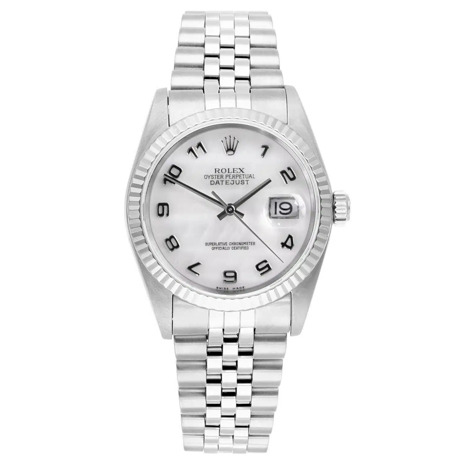 Rolex Datejust 31mm Factory White Mother of Pearl Dial 78274 Jubilee Band – image 2