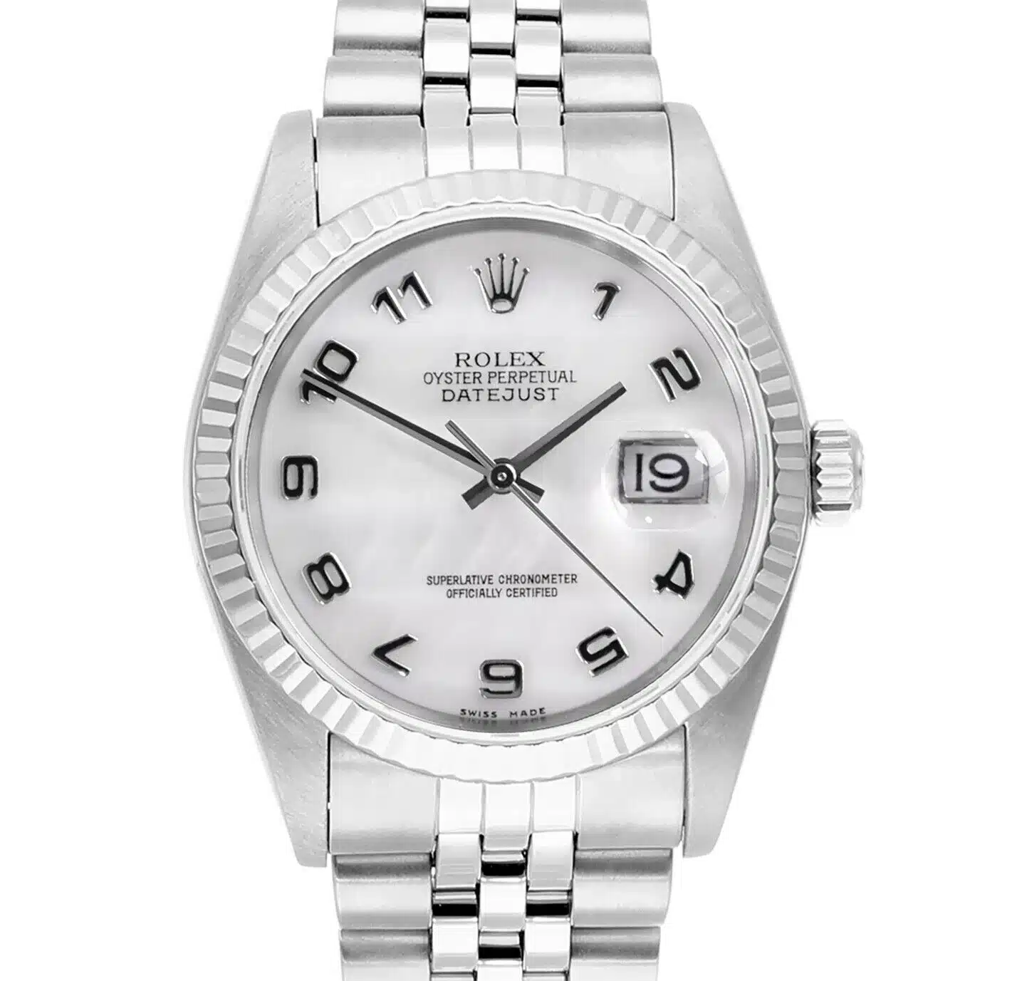Rolex Datejust 31mm Factory White Mother of Pearl Dial 78274 Jubilee Band