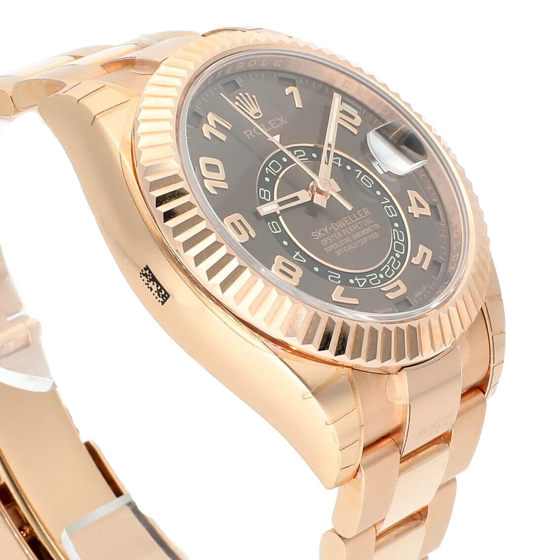 Rolex Sky-Dweller 42mm Everose Gold Mens Oyster Bracelet Watch 326935