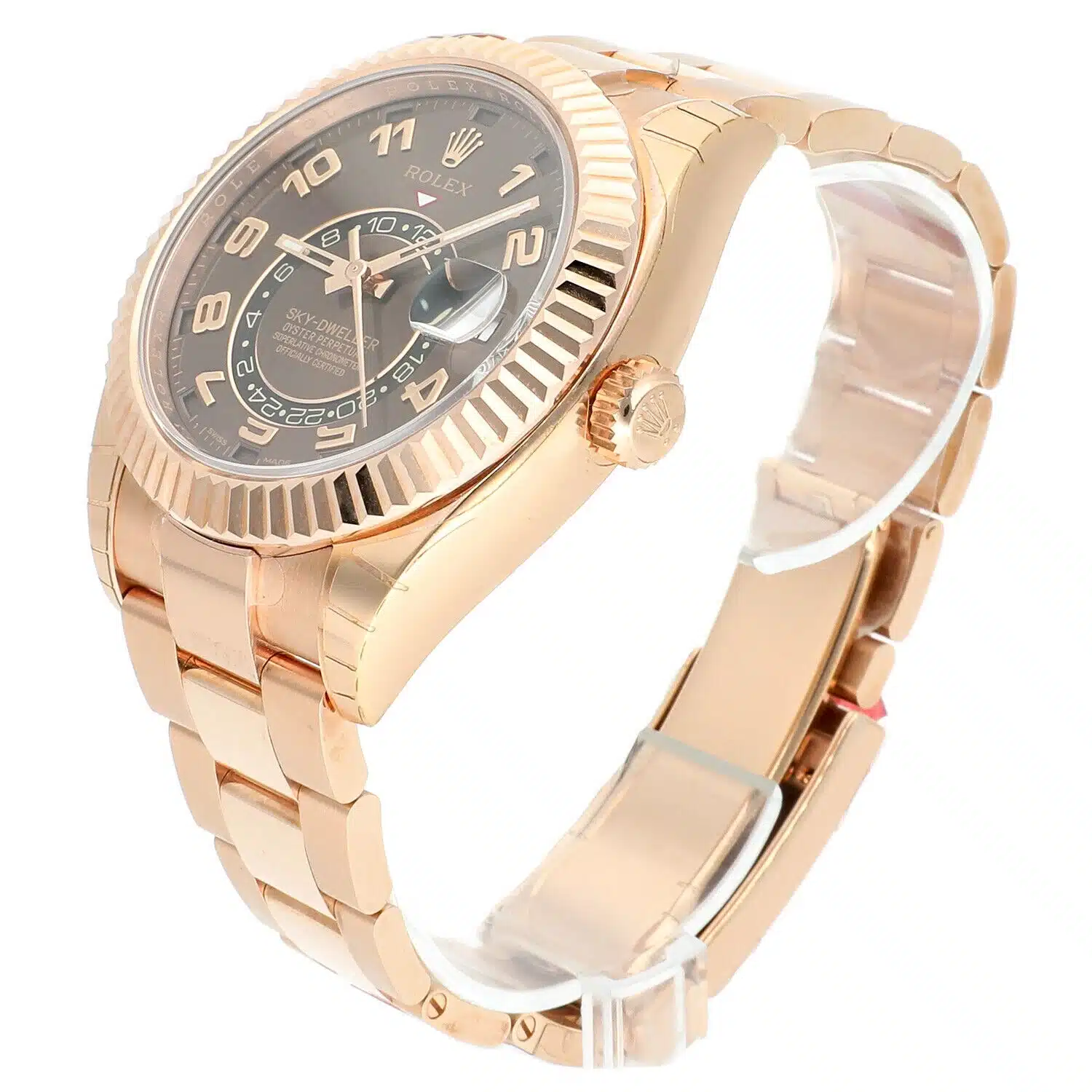 Rolex Sky-Dweller 42mm Everose Gold Mens Oyster Bracelet Watch 326935-0003 – image 3