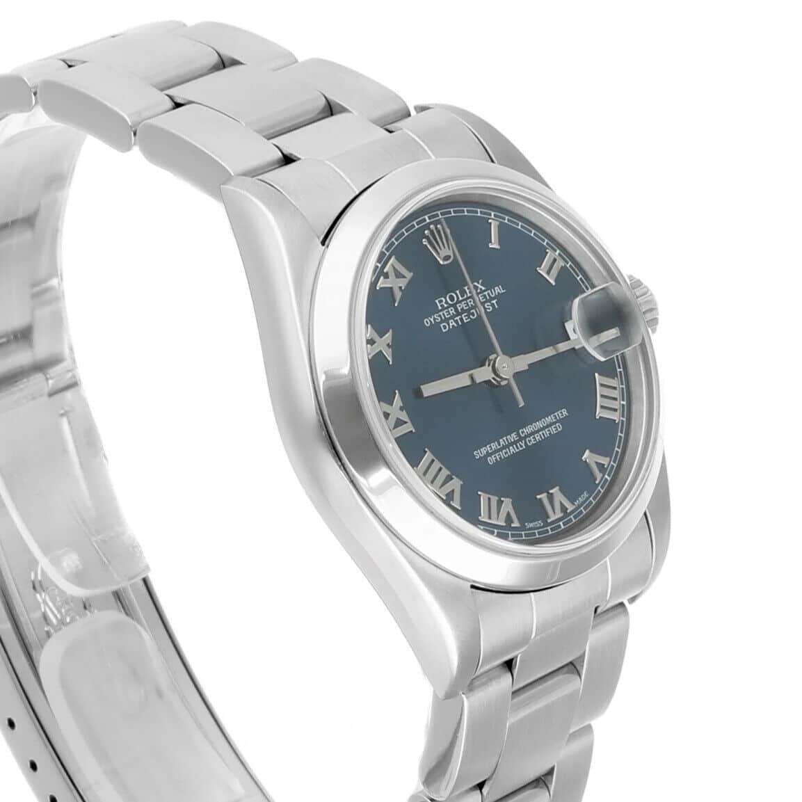 Rolex Datejust 31 68240 Midsize Blue Dial Stainless Steel Ladies Watch Oyster