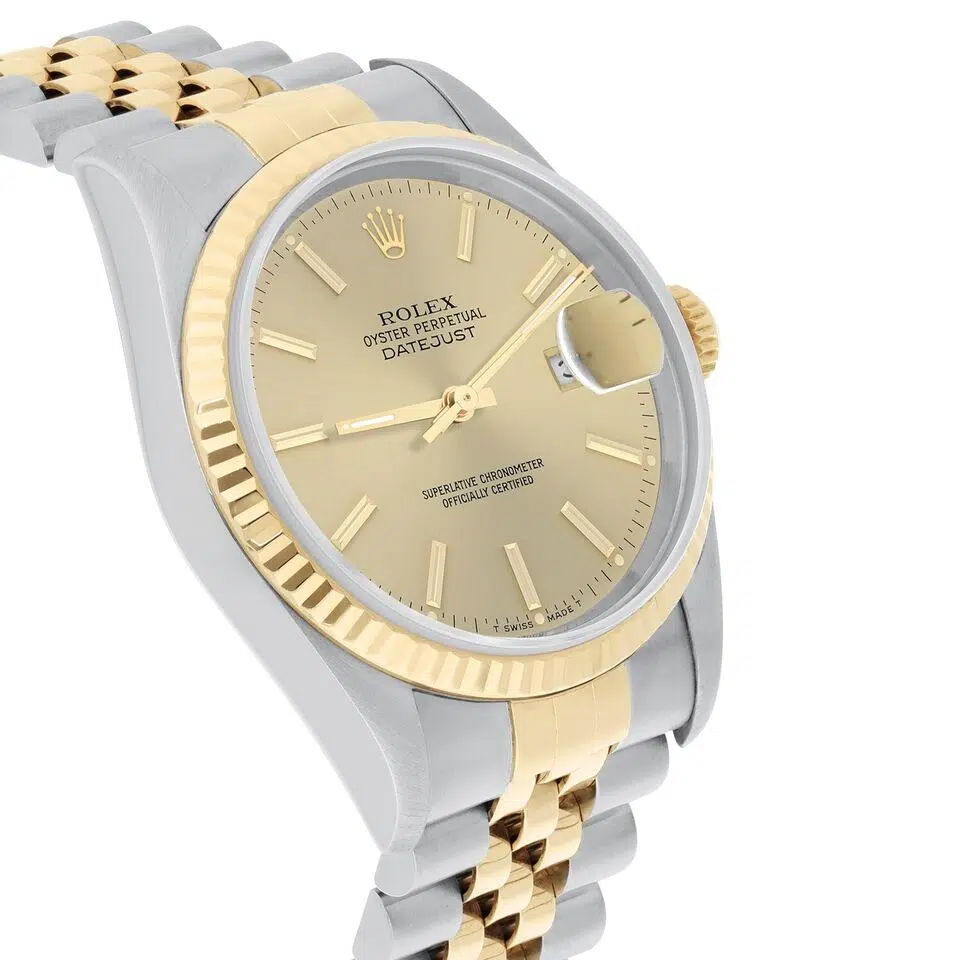 Rolex Datejust 36mm Two Tone Champagne Index Dial Jubilee 16233 Circa - 2000 – image 5
