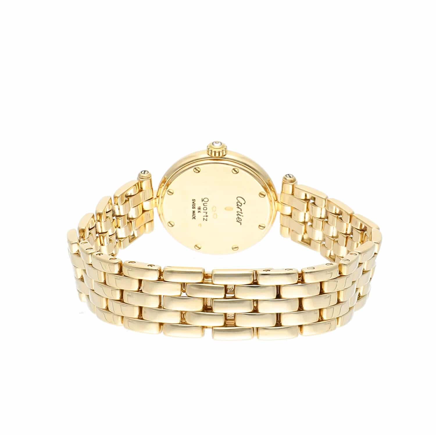 Cartier Panthère Vendome 18k 8057916 Yellow Gold Watch with Factory Diamonds 23mm