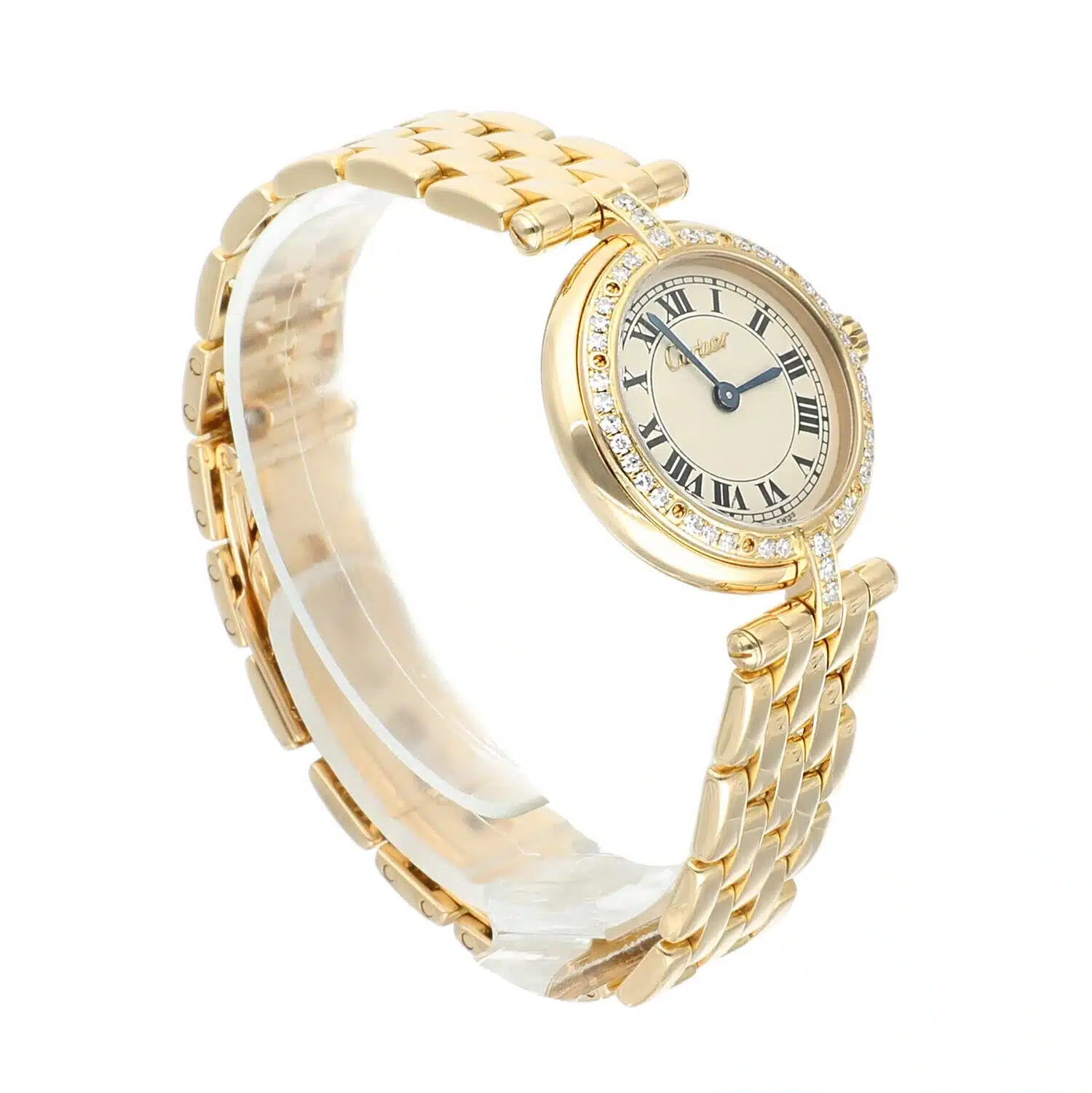 Cartier Panthère Vendome 18k 8057916 Yellow Gold Watch with Factory Diamonds 23mm – image 5