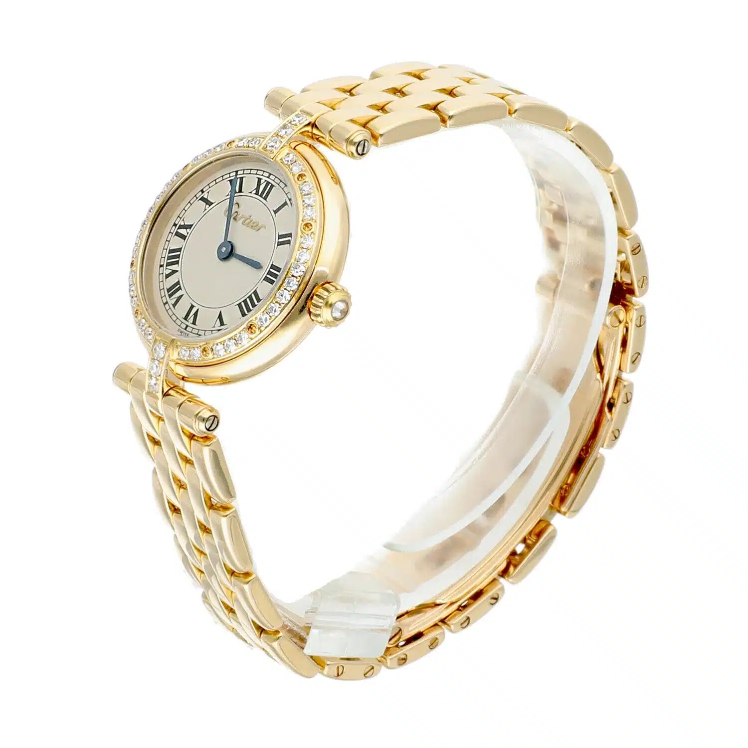 Cartier Panthère Vendome 18k 8057916 Yellow Gold Watch with Factory Diamonds 23mm – image 3