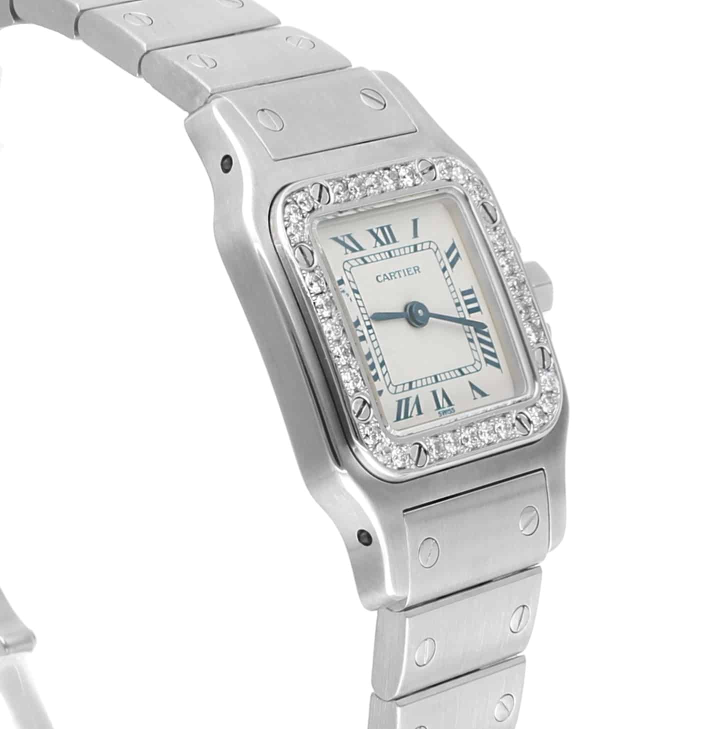 Cartier Santos Galbee 24 mm Women's Watch Stainless Steel with Diamonds 1565