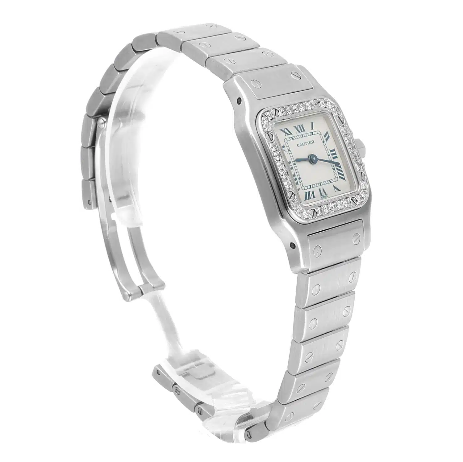 Cartier Santos Galbee 24 mm Women's Watch Stainless Steel with Diamonds 1565 – image 5