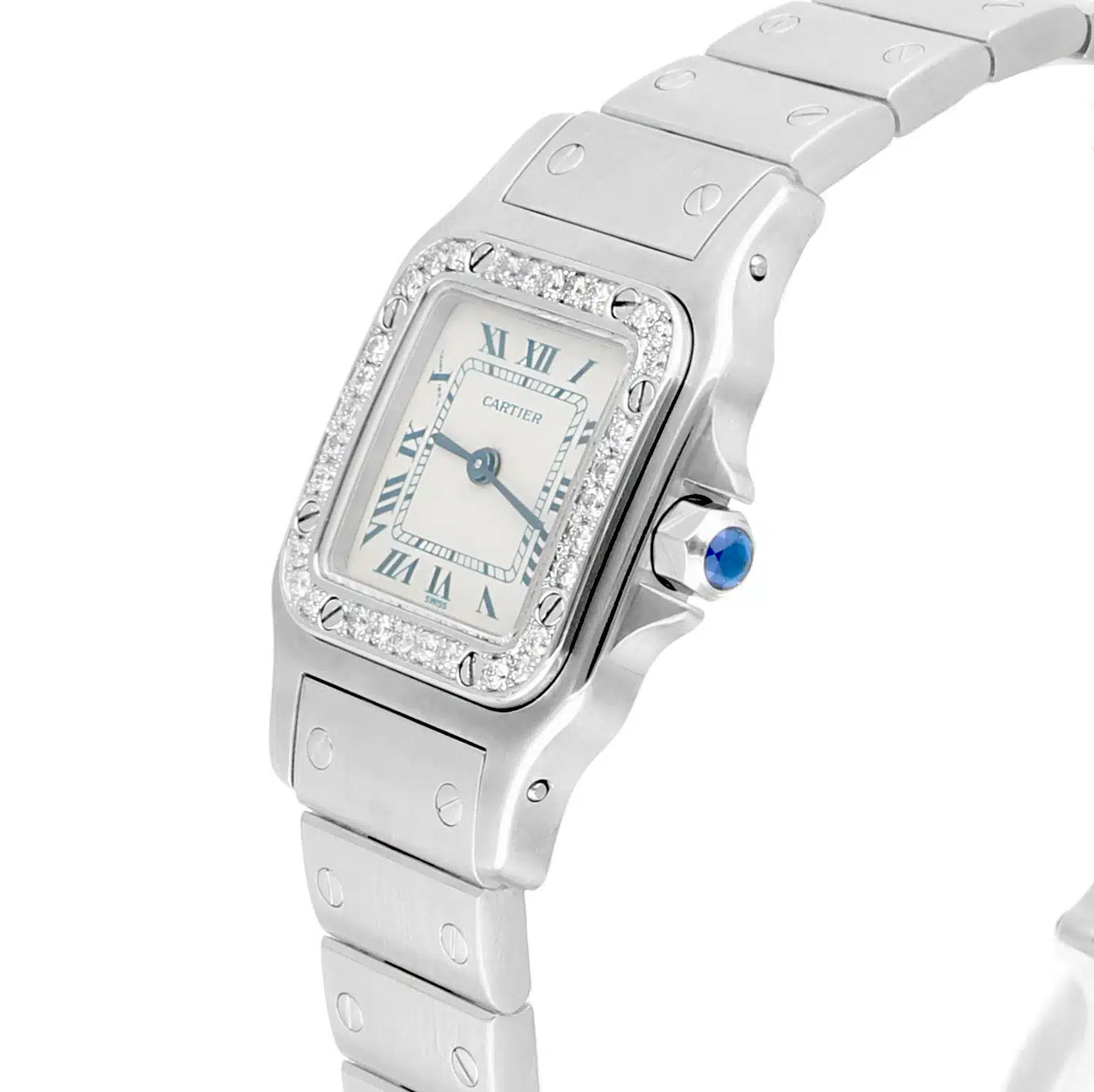 Cartier Santos Galbee 24 mm Women's Watch Stainless Steel with Diamonds 1565 – image 4