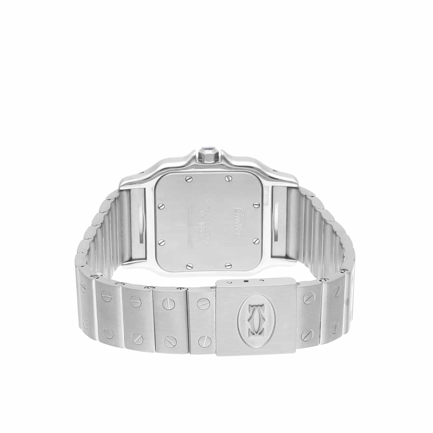 Cartier Santos Galbée 29mm Ladies Stainless Steel Watch with Diamond Bezel