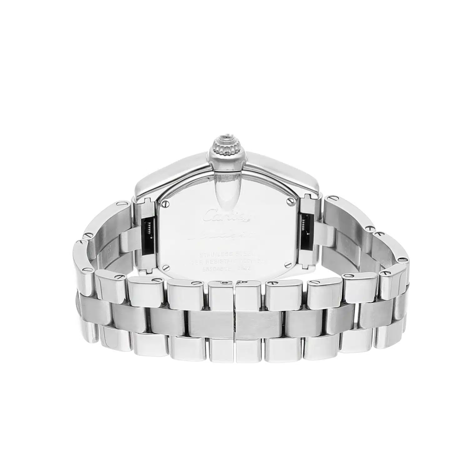 Cartier Roadster Small Ladies Pink Dial Stainless Steel Watch with Diamond Bezel – image 7