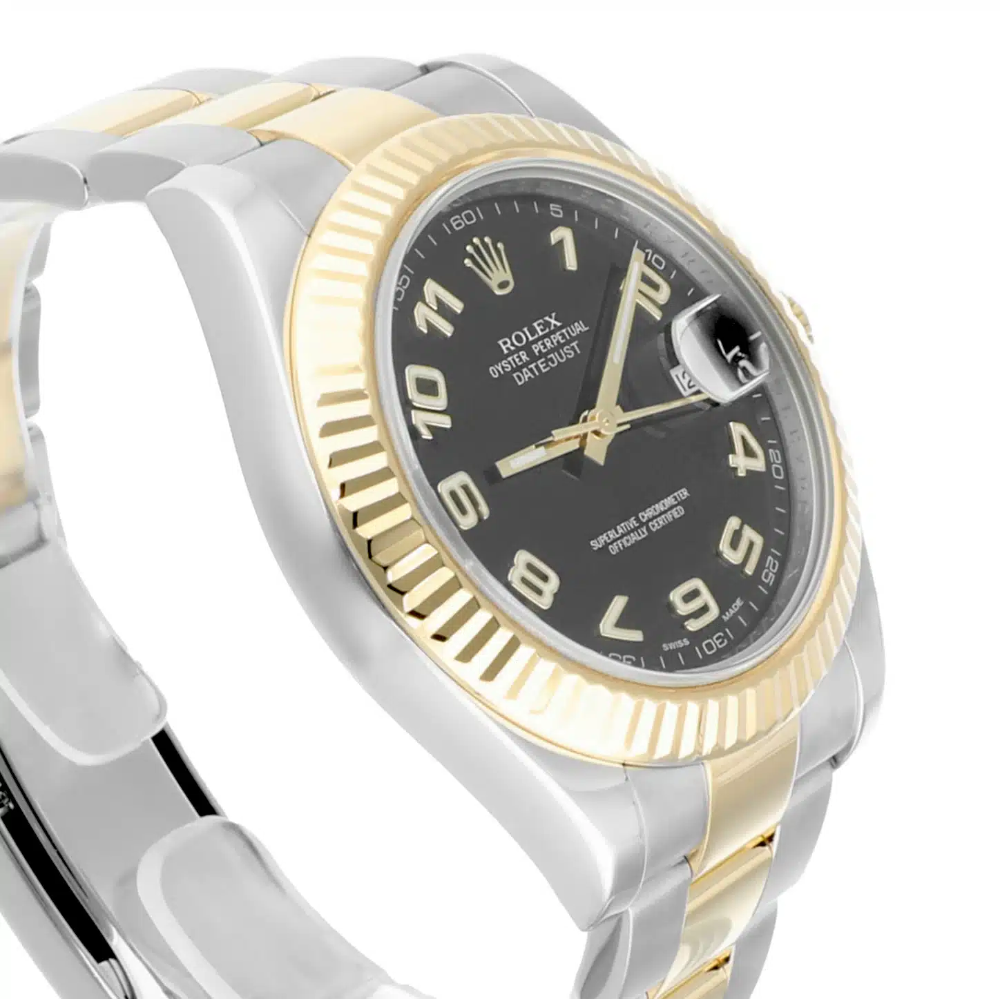 Rolex Datejust II 41mm 116333 Black Arabic Dial Two Tone Oyster With Papers – image 5