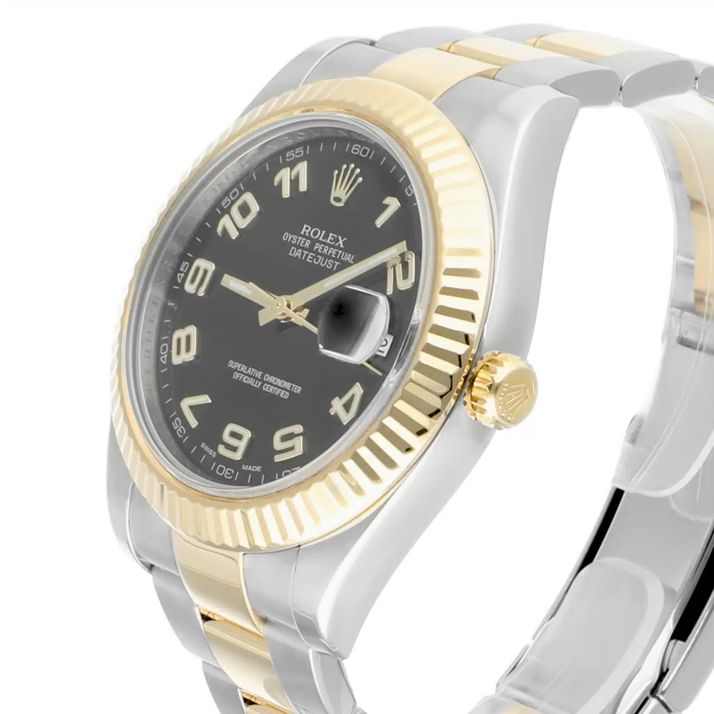 Rolex Datejust II 41mm 116333 Black Arabic Dial Two Tone Oyster With Papers – image 3
