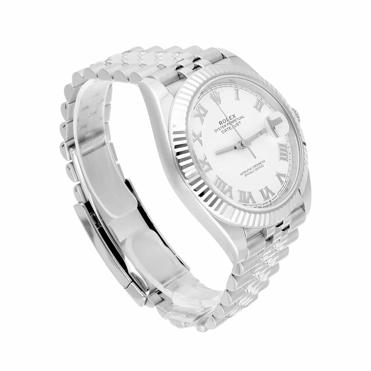 Rolex Datejust 41mm 126334 Fluted Bezel White Dial Jubilee Bracelet Complete
