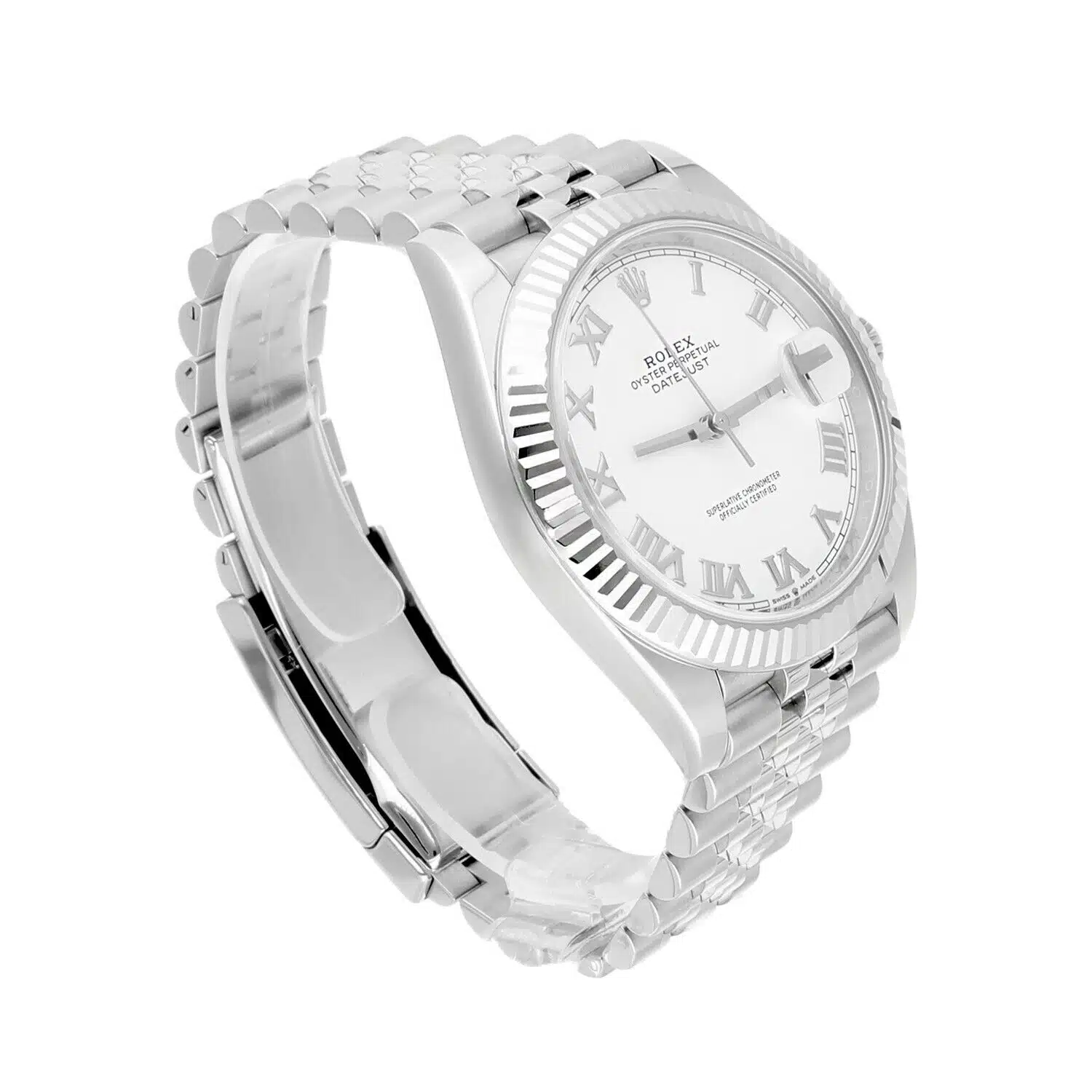 Rolex Datejust 41mm 126334-0024 Fluted Bezel White Dial Jubilee Bracelet Complete – image 5