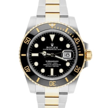 Rolex Submariner Date 116613LN Black Dial 18k Gold/Steel Ceramic Complete Watch