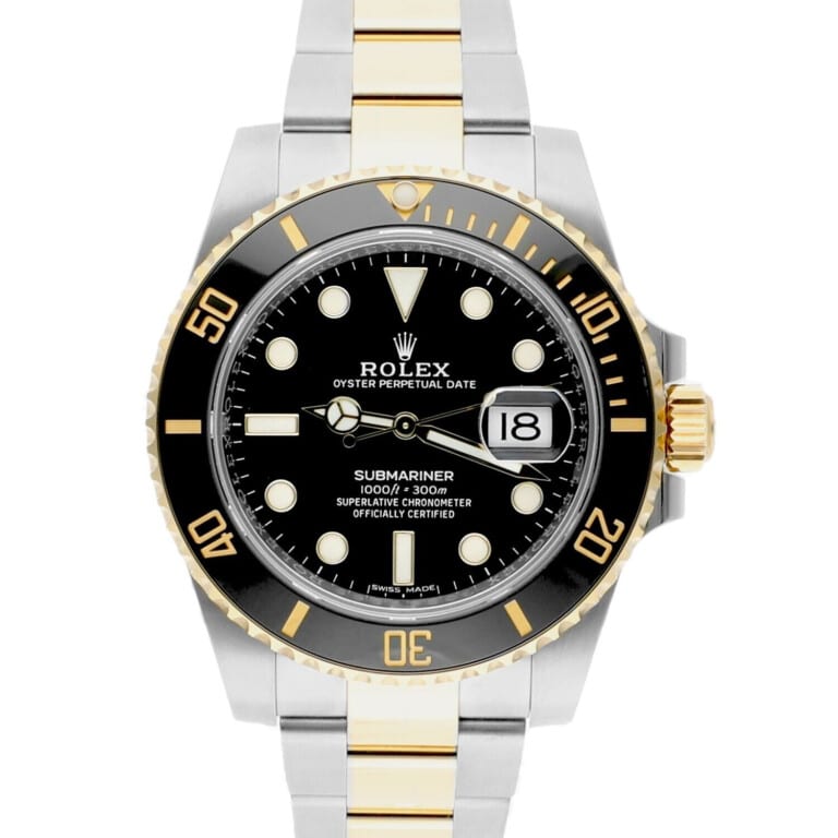 Rolex Submariner Date 116613LN Black Dial 18k Gold/Steel Ceramic Complete Watch