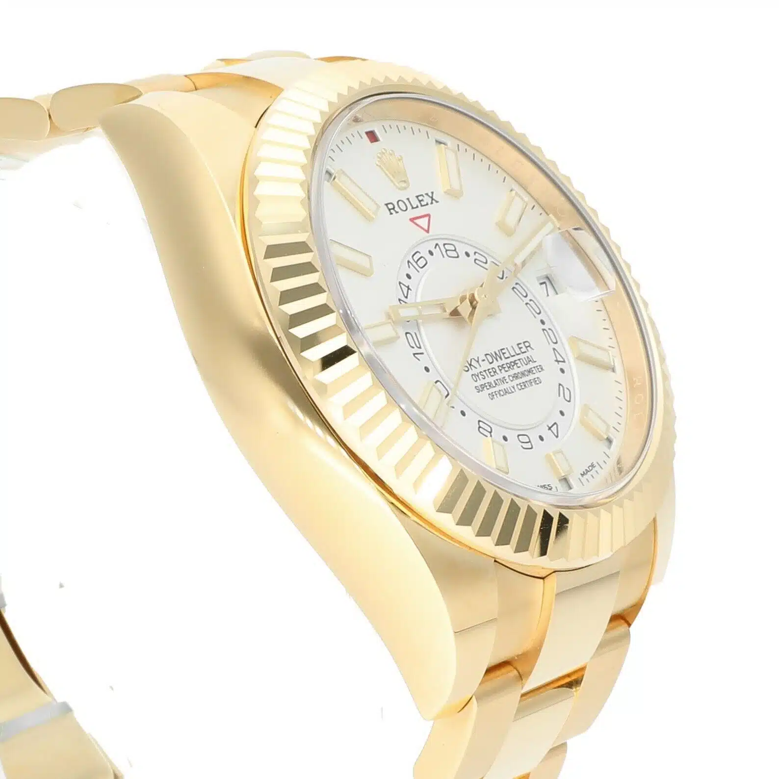 Rolex Sky-Dweller 42mm White Dial 18K Yellow Gold 326938 BOX & PAPERS – image 4