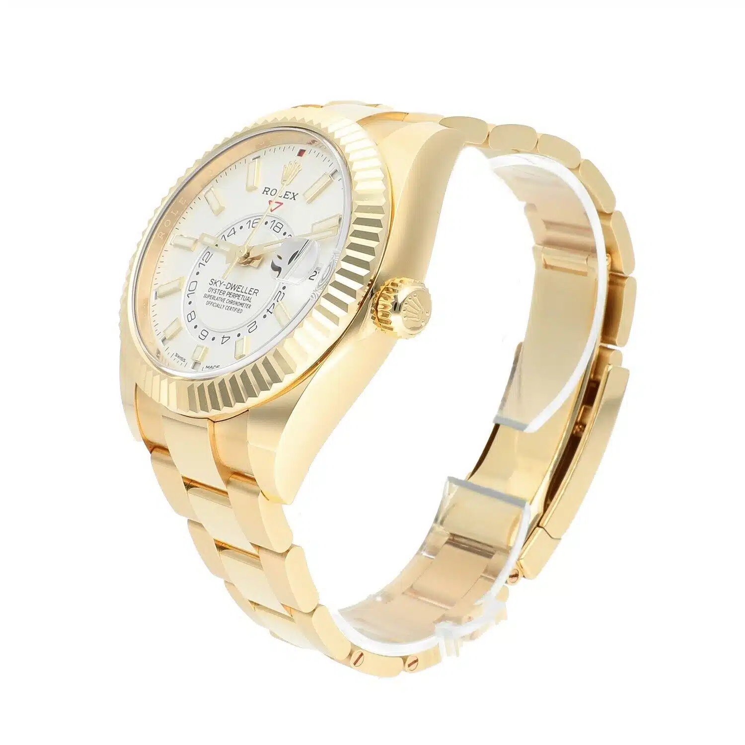 Rolex Sky-Dweller 42mm White Dial 18K Yellow Gold 326938 BOX & PAPERS – image 3