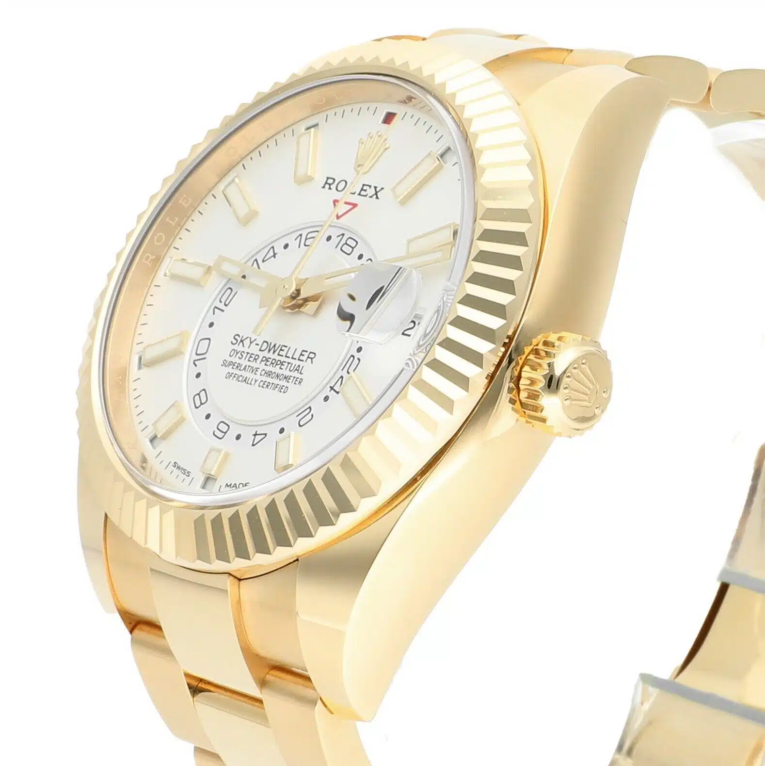 Rolex Sky-Dweller 42mm White Dial 18K Yellow Gold 326938 BOX & PAPERS – image 5