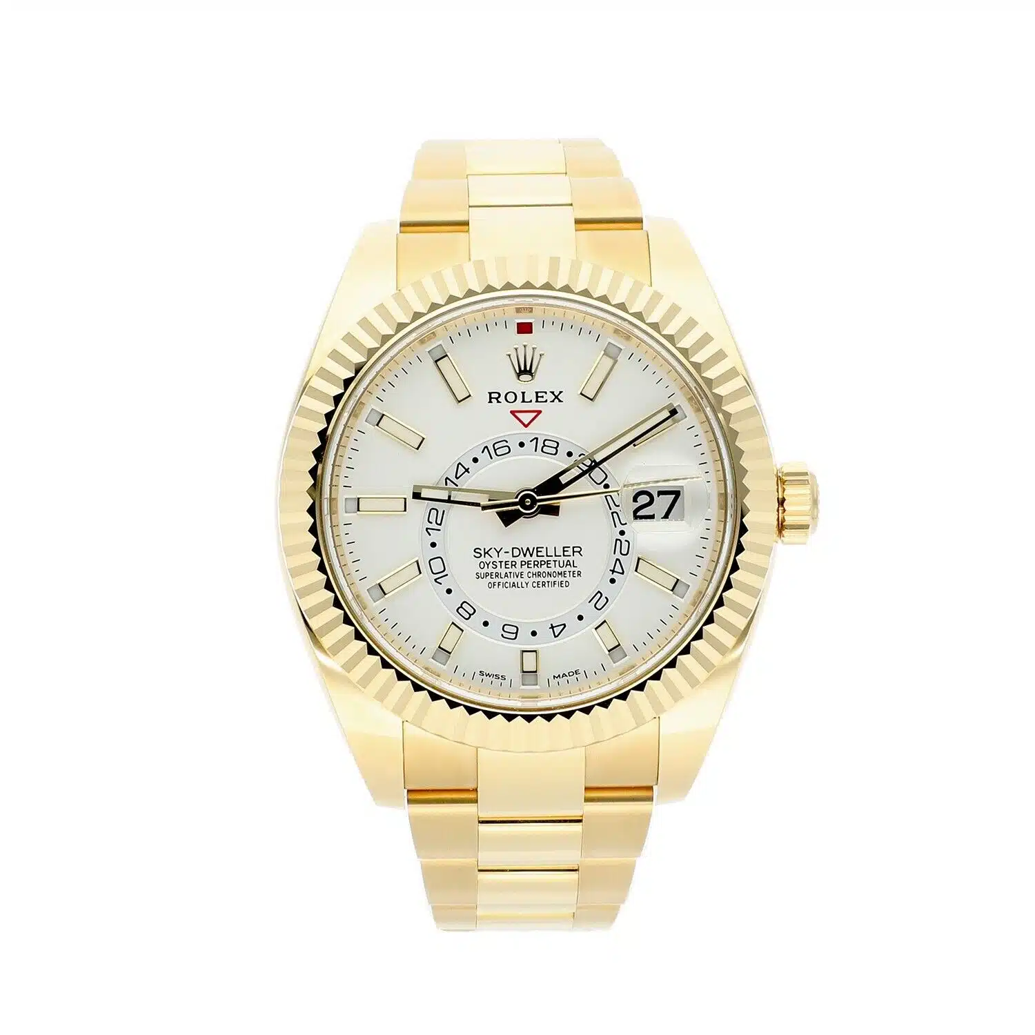 Rolex Sky-Dweller 42mm White Dial 18K Yellow Gold 326938 BOX & PAPERS – image 2