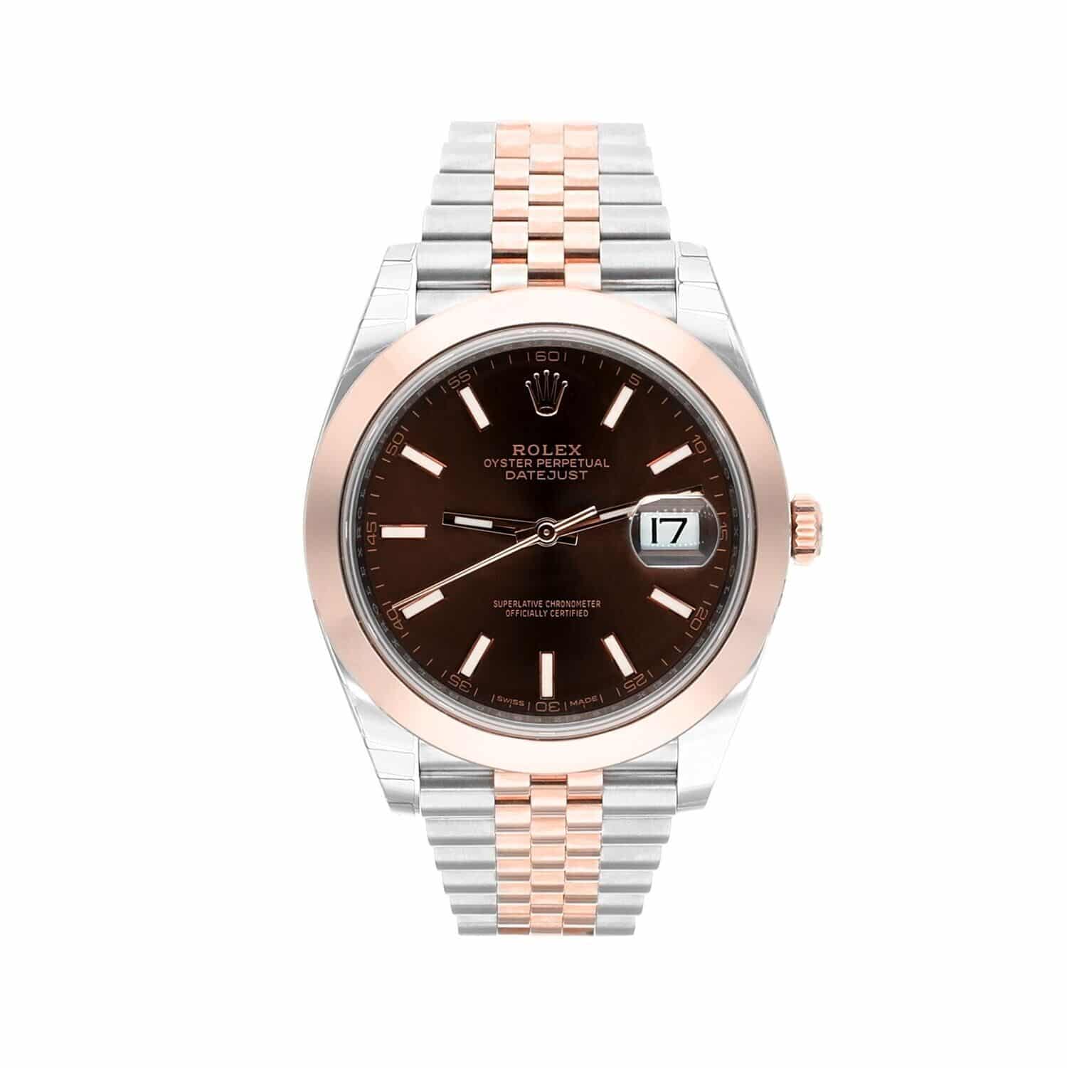 Rolex Datejust 41 126301-0002 Stainless Steel/Rose Gold Jubilee Mens Watch STICKERS