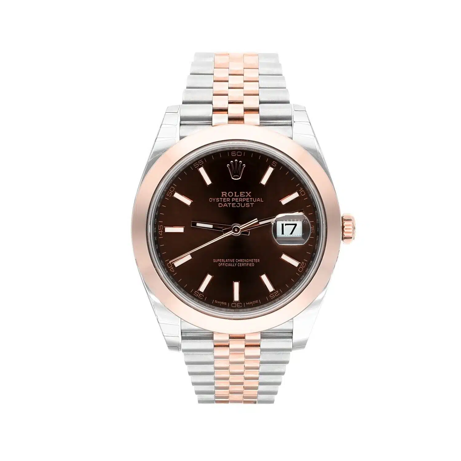 Rolex Datejust 41 126301-0002 Stainless Steel/Rose Gold Jubilee Mens Watch STICKERS – image 4