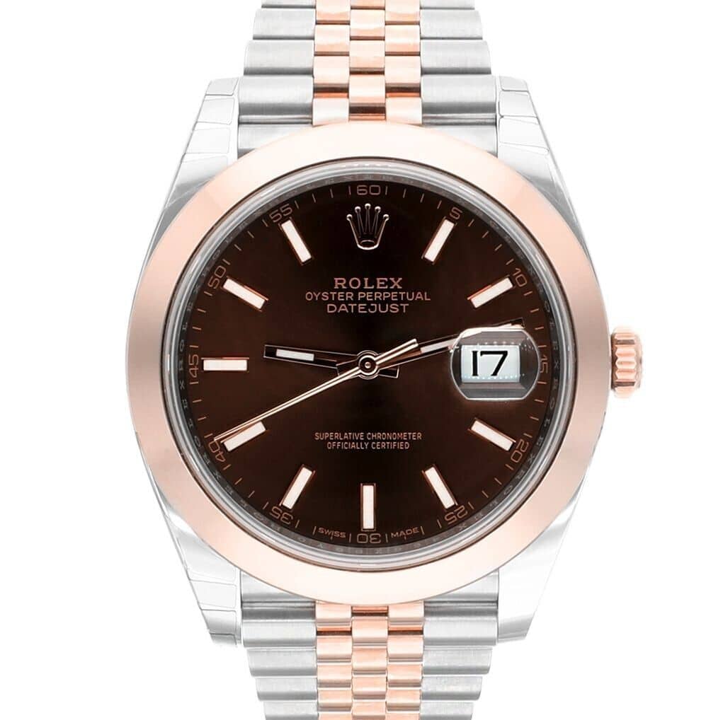 Rolex Datejust 41 Stainless Steel/Rose Gold Jubilee Mens Watch STICKERS 126301