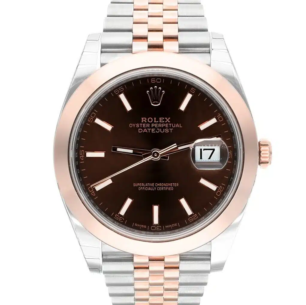 Rolex Datejust 41 Stainless Steel/Rose Gold Jubilee Mens Watch STICKERS 126301