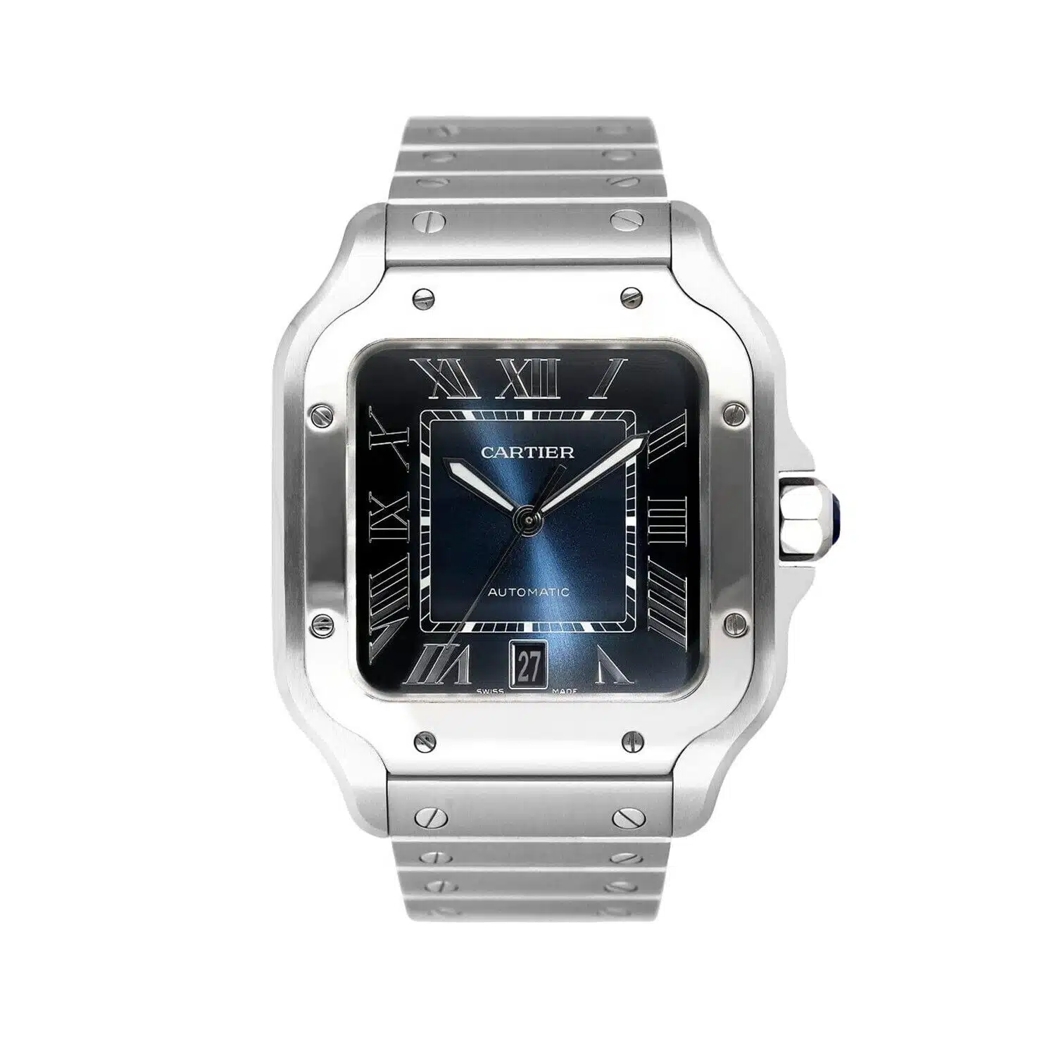 Cartier Santos De Cartier WSSA0030 Large with Blue Dial Complete