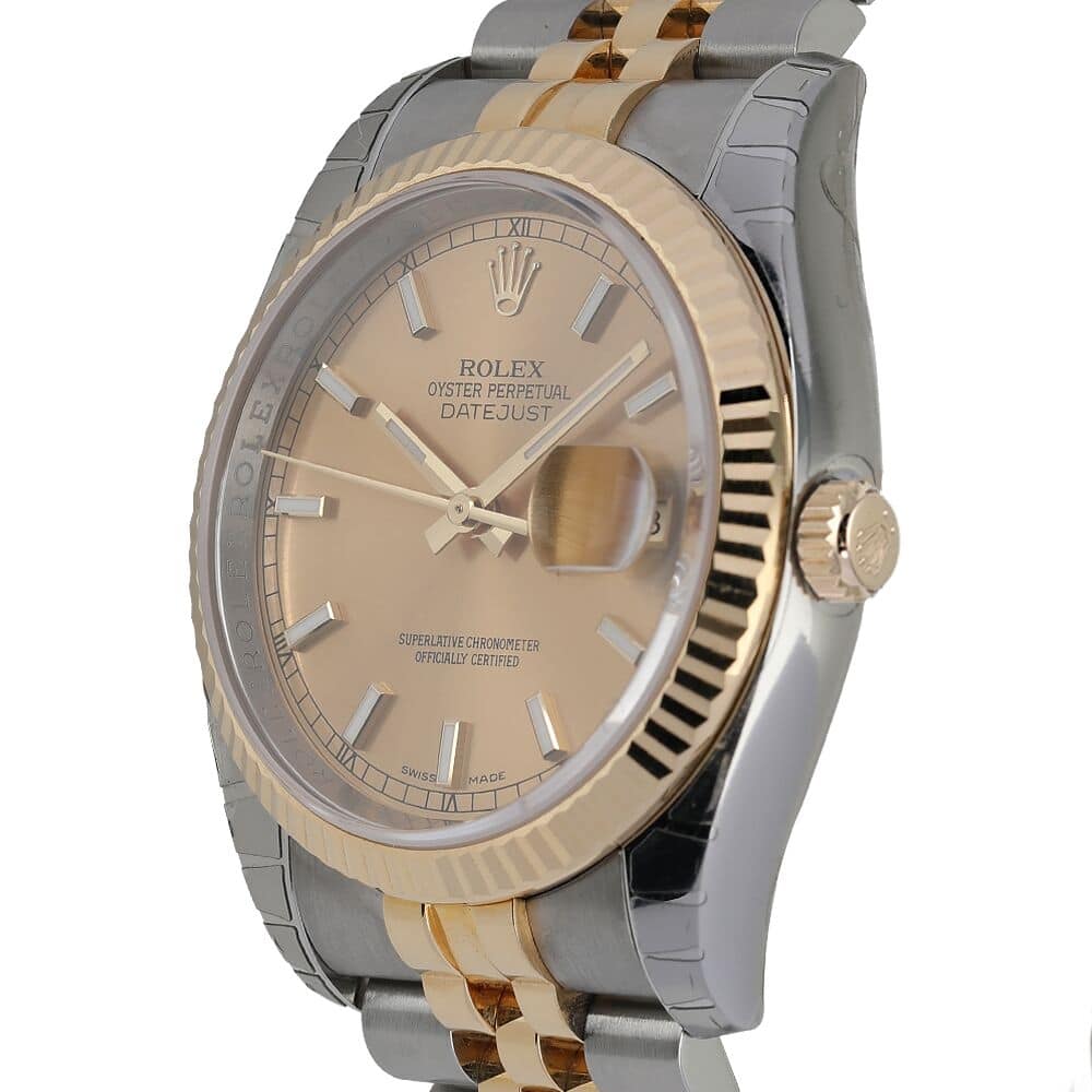 Rolex Datejust 116233 Champagne Index Stainless Steel With Yellow Gold Watch
